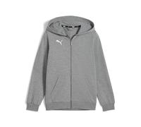 PUMA Garçon Teamgoal Casuals Veste À Capuche Jr Sudation, Gris Moyen Chiné/Blanc Puma, 140 EU
