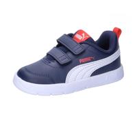 PUMA Garçon Unisex Kinder Courtflex V3 V Inf Sneaker, Navy White Red, 24 EU