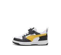 PUMA Garçon Unisex Kinder Rebound V6 LO AC+ PS Basket, Black-Yellow Sizzle White, 29 EU