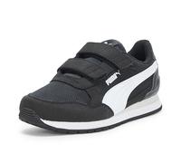 PUMA Garçon Unisex Kinder St Runner Hook and Loop Basket, Noir Blanc Cool Gris Clair, 22 EU