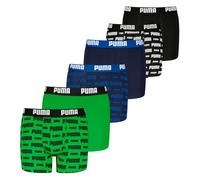 Puma Garçons Boxer, 6er Paquet - Everyday Logo Imprimé Boxers Ecom 6P, Cott