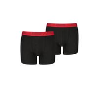 Puma Garçons Lot De 2 Boxers Quotidien Basic Coton Bio Rouge/Noir 10-16 Ans