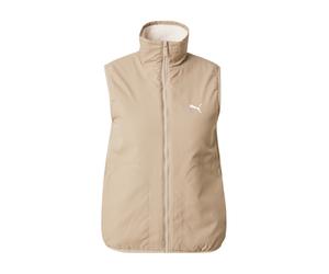 PUMA Gilet beige foncé / blanc, Taille L