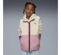 PUMA Gilet hybride en sherpa Enfant et Adolescent, Vêtements, Blanc, 13-14Y 13-14Y