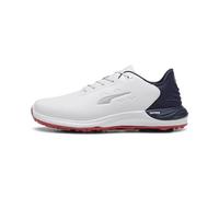 PUMA GOLF Phantomcat Nitro Chaussures de golf pour homme, Puma Blanc/bleu marine foncé pour tous les temps Rouge, 49.5 EU