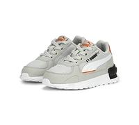 PUMA GRAVITON AC INF, Basket, Glacial Gray-PUMA White-Rickie Orange-PUMA Black,