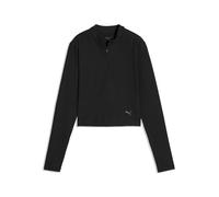 PUMA Haut à Manches Longues et 1/4 Zip CLOUDSPUN Femme S, Black