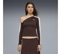 PUMA Haut asymétrique T7 Femme, Vêtements, Marron, M M