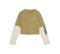 PUMA Haut court à manches longues MID 90s Enfant et Adolescent, Accessoires, Marron, 7-8Y 7-8Y