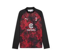 PUMA Haut d’échauffement 1/4 zip AC Milan Homme, Accessoires, Rouge, XS XS