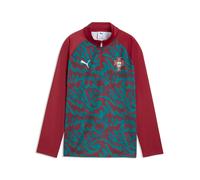 PUMA Haut d’échauffement 1/4 zip Portugal Enfant et Adolescent, Accessoires, Rouge, 7-8Y 7-8Y