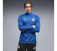 PUMA Haut d’échauffement à col zippé Olympique de Marseille Homme, Accessoires, Bleu, M M