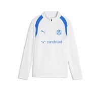 PUMA Haut d’entraînement à 1/4 zip Olympique de Marseille Enfant et Adolescent, Accessoires, Blanc, 9-10Y 9-10Y