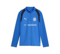PUMA Haut d’entraînement à 1/4 zip Olympique de Marseille Enfant et Adolescent, Accessoires, Bleu, 5-6Y 5-6Y