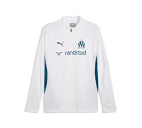 Puma Haut D’Entraînement À 1/4 Zip Olympique De Marseille Homme, Sport, Blanc/Ocean Tropic, S