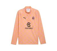 PUMA Haut d'avant-match à 1/4 zip AC Milan Homme, Sport, Rose Fruit/Sunny Jaune, 3XL 3XL