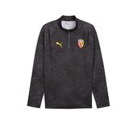 PUMA Haut d'avant-match à col zippé RC Lens Homme, Sport, Galactic Gris/Pelé Jaune, S S