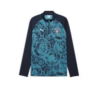 PUMA Haut d'échauffement 1/4 zip Manchester City Homme, Accessoires, Bleu, L L