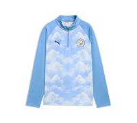 Puma Manchester City Fc 26/27 Warm Up Pre Match Junior Half Zip Sweatshirt Bleu 15-16 Years Enfants