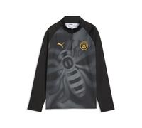 PUMA Haut d'échauffement à col zippé Manchester City Enfant et Adolescent, Accessoires, Noir, 5-6Y 5-6Y
