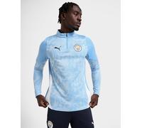 PUMA Haut d'entraînement 1/4 zip Manchester City FC - Bleu XXL