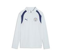 PUMA Haut d'entraînement à 1/4 zip Manchester City Enfant et Adolescent, Accessoires, Bleu, 9-10Y 9-10Y