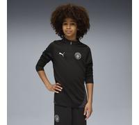 PUMA Haut d'entraînement à col zippé Manchester City Enfant et Adolescent, Vêtements, Noir/Silver, 11-12Y 11-12Y