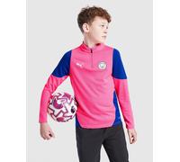 PUMA Haut zippé 1/4 d'entraînement Manchester City FC Junior - Rose 13-14Y