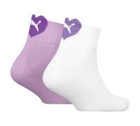 PUMA Heart Logo Quarter Socks 2 Pairs EU 27-30