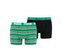 Puma Heritage Stripe Men's Boxers (2 Pack), Green, M (Lot de 2) Homme