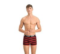 Puma Heritage Stripe Men's Boxers (2 Pack), Red/Black, S (Lot de 2) Homme