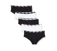 Puma Hipster sous-vêtement, Noir/Blanc, L (Lot de 5) Femme