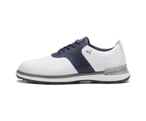 PUMA Homme Avant Golf Shoe, White-Deep Navy-Speed Blue, 42.5 EU