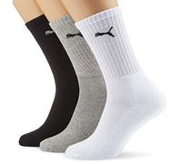 PUMA Homme Crew Chaussettes,Blanc / Gris / Noir,35-38