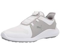 PUMA Homme Disque Ignite Fasten8 Chaussure de Golf, White Silver High Rise, 43 EU
