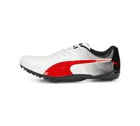 PUMA Homme Evospeed Prep Sprint 3 Chaussure d'athlétisme, Puma Blanc Puma Noir Puma Rouge, 45 EU