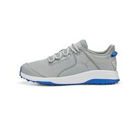 PUMA Homme Fusion Grip Chaussure de Golf, Plat Gris Clair Silver Team Royal, 42 EU
