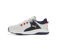 PUMA Homme Fusion Grip Chaussure de Golf, Silver Navy, 44 EU