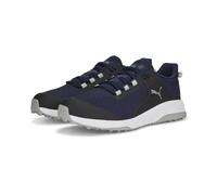 PUMA Homme Fusion Grip Extra Wide Chaussure de Golf, Bleu Marine argenté-Visière silencieuse, 42.5 EU