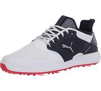 PUMA Homme Ignite Pwradapt Caged Chaussures de Golf, Blanc White Silver Peacoat, 42.5 EU