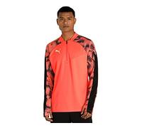 PUMA Homme Individualfinal Wc Haut Zippé 1/4 Sudation, Corail Ardent - Noir Puma, L EU
