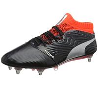 PUMA Homme One 18.1 MX SG Chaussures de Football, Black-Silver-Red, 44.5 EU