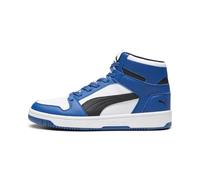 PUMA Homme Rebound Layup SL Chaussure de Piste d'athlétisme, Blanc/Noir/Bleu Roi (White Black Clyde Royal), 44 EU