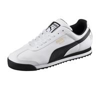 PUMA Homme Roma Sneaker Basket, Bianco White Schwarzes Leder, 45 EU