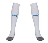 PUMA Homme Team Liga Socks Core Chaussettes de football, Puma White-Electric Blue Lemonade, 43-46 EU