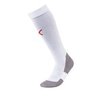 PUMA Homme Team Liga Socks Core Chaussettes de football, Puma White-Puma Red, 39-42 EU