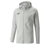 PUMA Homme Teamfinal Casuals Jkt Sweat À Capuche Cape, Gris Clair Chiné., S EU