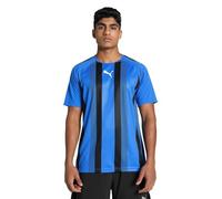 PUMA Homme Teamliga Striped Jersey Shirt, Electric Blue Lemonade-puma Black-puma White, S EU