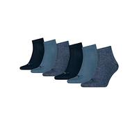 PUMA Homme Uni Chaussettes de Quart (3er Paquet) - 460 Denim Bleu, 47-49