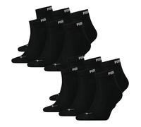 PUMA Hommes Femmes Unisexe Chaussettes de Quart Clyde 12er Lot Noir Blanc Gris